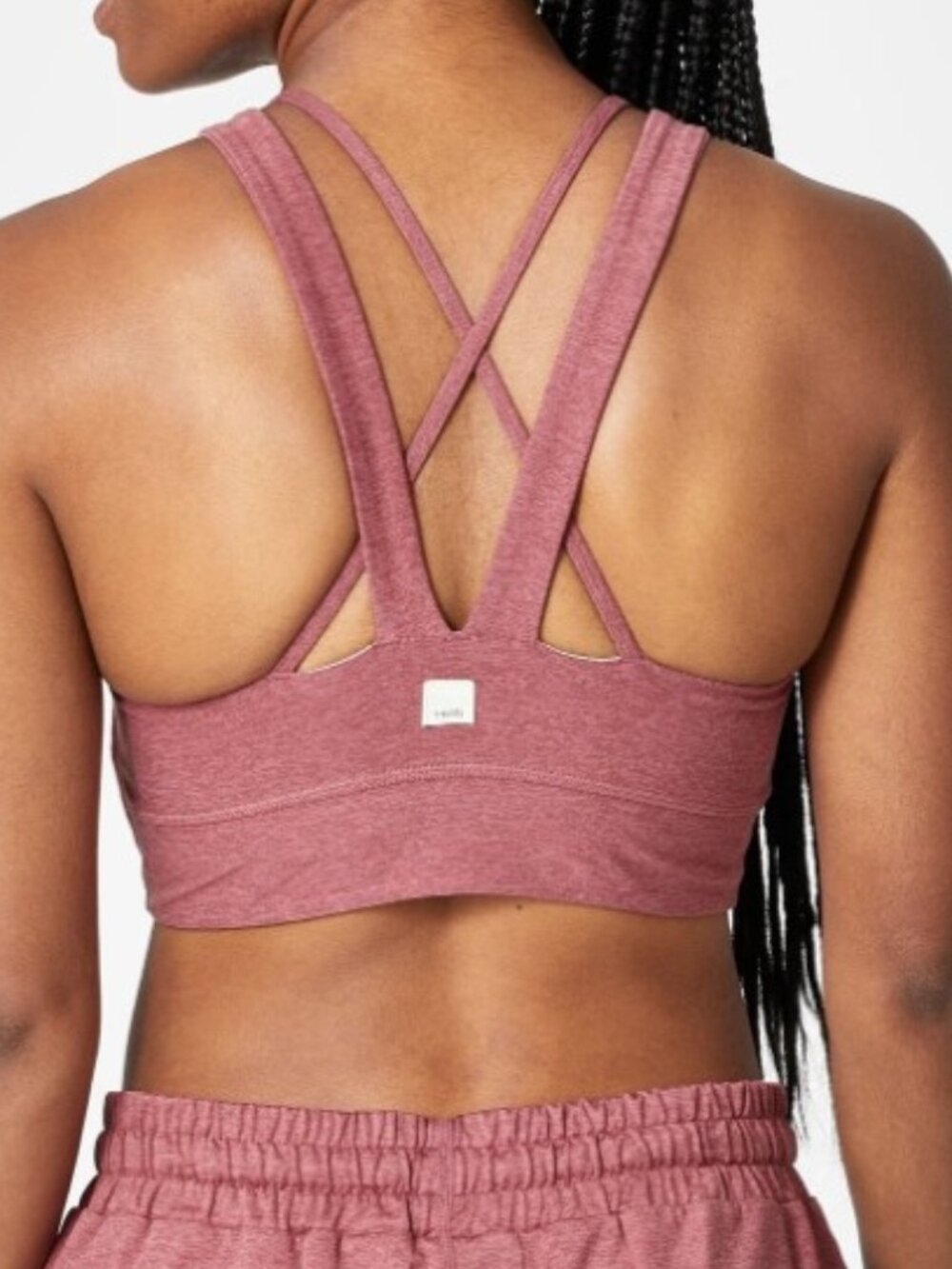 Vuori Elevation Bra in Desert Rose Heather Size Large